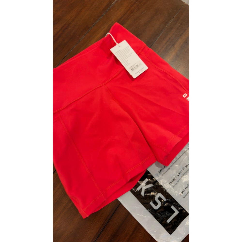 LSKD Flux X-Short Legging Scarlet Red Ultra High-Rise 4 Inch Shorts XL NEW NWT - Picture 15 of 16